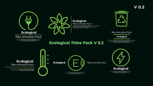 Clean Animated Environmental Titles with Line Art Icons