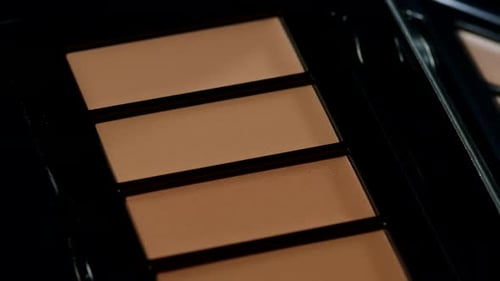 Monochrome Minimalistic Palette of Concealers - Cosmetics for Eliminating Skin Imperfections Rotates