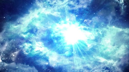 Futuristic space particles in bright round energy structure pace power electric Light