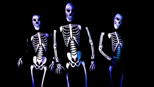 glow uv neon halloween skeleton bones costume dead