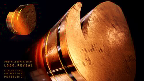 Metal Copper Dirty Logo Reveal/Metal Logo Opener/Metal Logo Intro