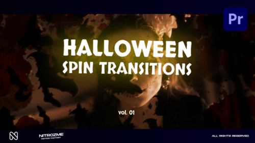 Halloween Spin Transitions Vol. 01 for Premiere Pro
