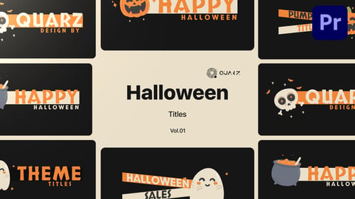 Halloween Titles for Premiere Pro Vol. 01