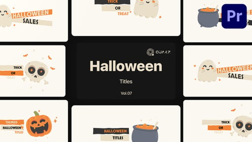 Halloween Titles for Premiere Pro Vol. 07