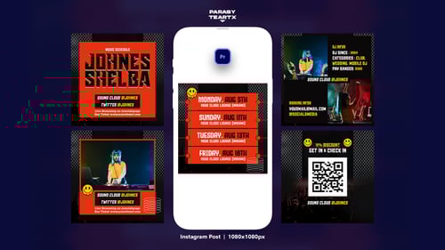 DJ Tours Party Instagram Post MOGRT