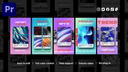 Modern Instagram Stories Templates for Digital Art NFTs