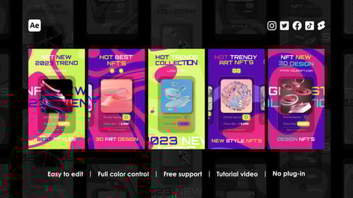 Abstract Metaverse Instagram Reels for Digital Trends & NFT Promotion