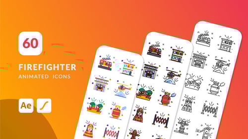 Animated Fire Safety Icons Pack