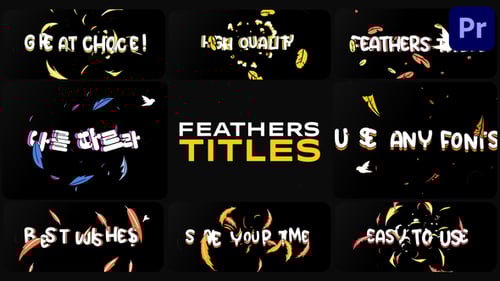 Dynamic Feather Text Animations for Video Projects