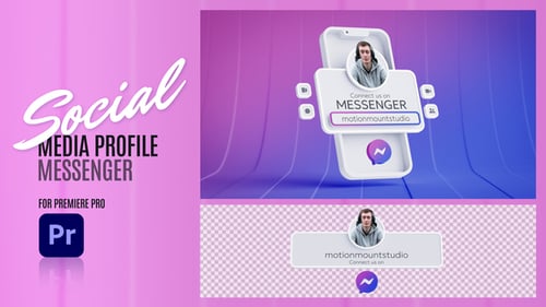 Animated Social Media Messenger Profile and Lower Third Displays