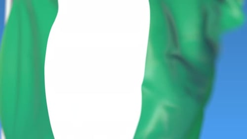 Realistic Waving Nigeria Flag Animation Loop