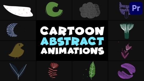 Cartoon Abstract Animations | Premiere Pro MOGRT
