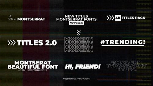 Dynamic Modern Titles Pack with Glitch Effects