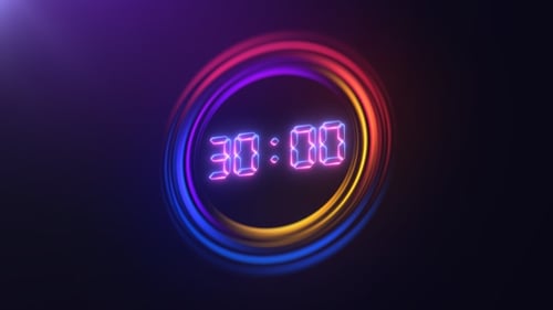 Glowing Circle Countdown