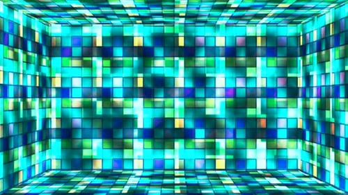 Flashing Neon Tiles Abstract Party Background