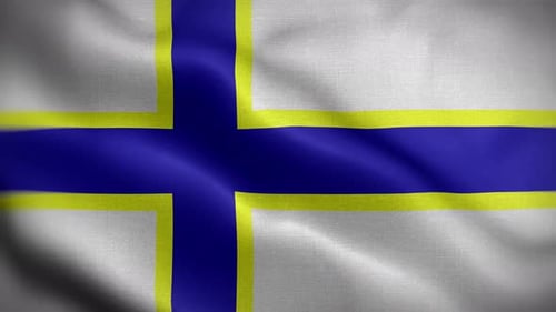 Animated Waving Cross Flag Fabric Texture Background