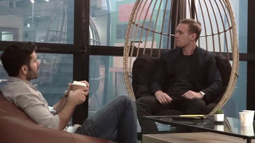 Office Worker Relax at Coffee Corner While Taking a Short Break From Work