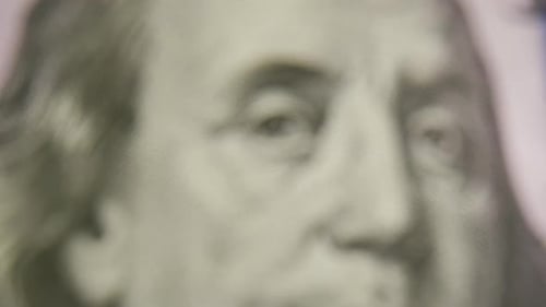 Extreme Close Up of Dollar Bill Eye