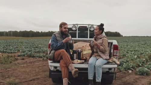 Two Farmers Having Lunch