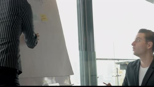 Business Team Brainstorming Ideas in Modern Workplace