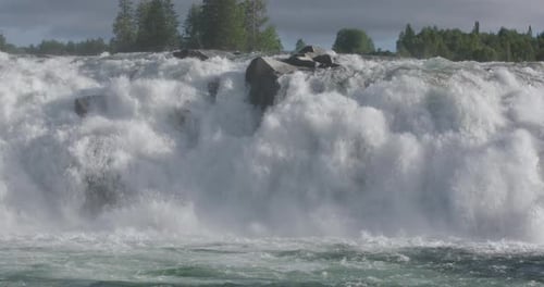 rapids waterfall lake water norway nature