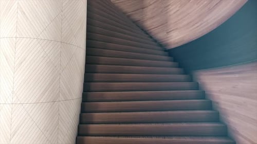 Round spiral staircase
