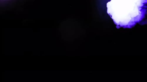 Purple Smoke Rising on a Black Background