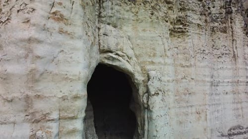 Grotto in the White Rock Closeup Aerial View