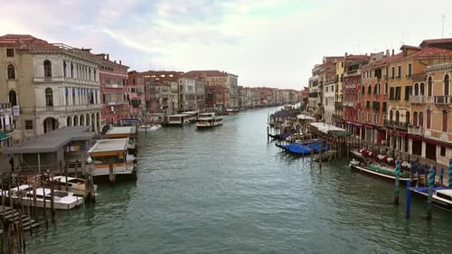View on Grand Canal From Rialto Bridge in Venice