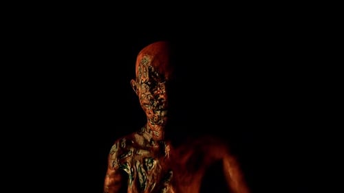 3D Animated Decaying Zombie Creature in Dark