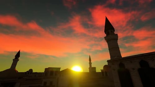 Paysage urbain arabe