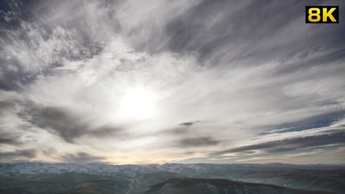 Time Lapse Clouds over Hills Landscape