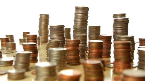 Stacks of Coins Symbolizing Financial Growth