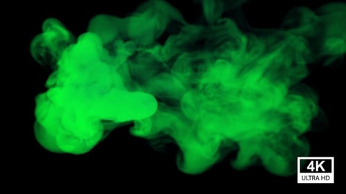 Realistic Green Smoke Revealing 4K