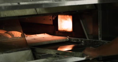 Baking Bread in an Industrial Oven