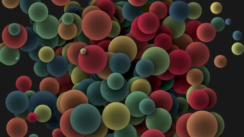 Abstract Fluid Animation of Expanding Colorful Spheres