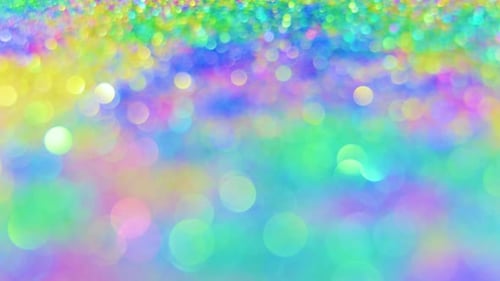 Abstract Shimmering Circles with Rainbow Gradient
