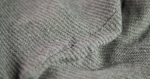 Detail View of Sheep Wool Cloth Texture in Macro