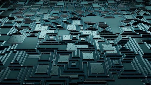 Animated Futuristic Technology Grid Background