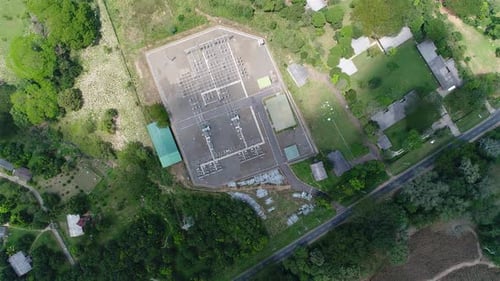 Birdseye View Of A Power Substation
