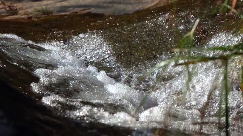 Vue sur la cascade dans la nature