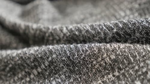 Macro Shot of Gray Woven Fabric Texture