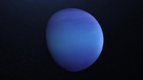 Rotating Blue Planet in Space Animation