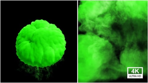 Green Smoke Explosion 4K