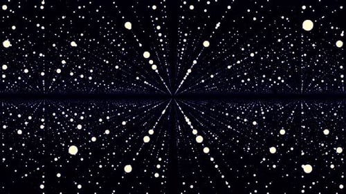 Vídeo de animación futurista con partículas brillantes