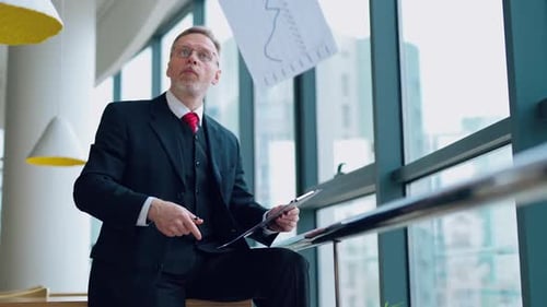 Angry businessman in the office.
