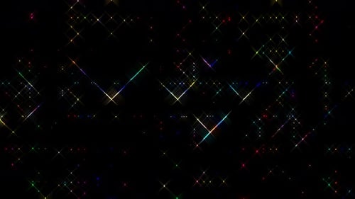 Colorful Twinkling Glitter Particles Overlay Background