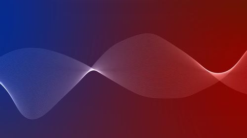 Blue Red Gradient Liner Wave