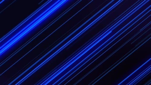 Abstract Neon Blue Diagonal Speed Lines Loop Background