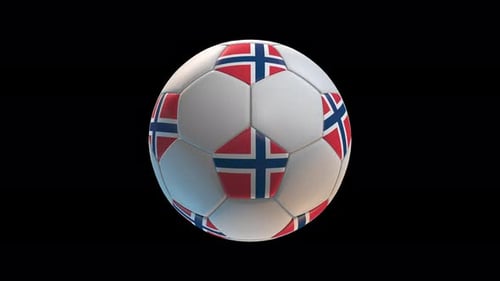 Norway Flag Soccer Ball Rotating for Sports Events